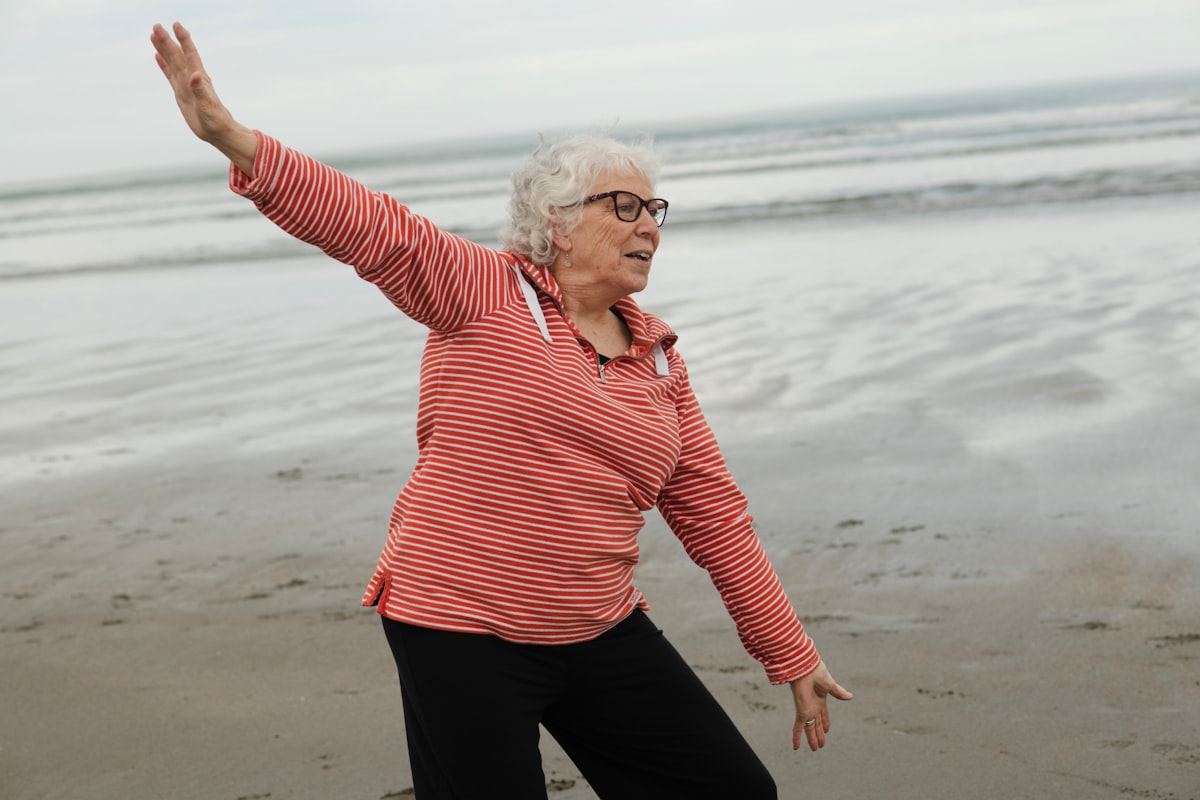 Diverse age groups practicing flexibility exercises together